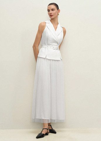 Білий літній комплект (жилет, спідниця) SHEIN