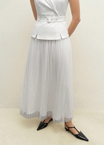 Білий літній комплект (жилет, спідниця) SHEIN