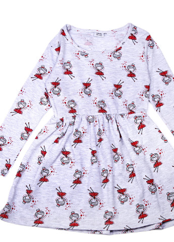 Серое платье для девочки 0145 98 см серый (2000903808169) DENIZ (215656486)