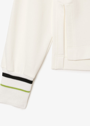 Молочний світшот Lacoste однотонний нашивки (329629196)