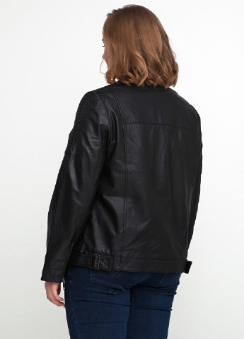 Черная демисезонная куртка кожаная Adia Fashion