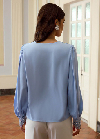 Светло-лиловая блуза SHEIN