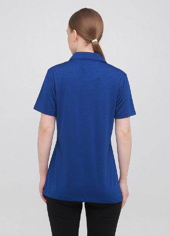 Синяя женская футболка-поло Independent однотонная