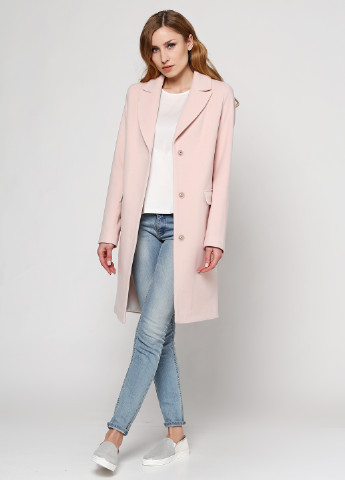Розовое демисезонное Пальто без капюшона Florens