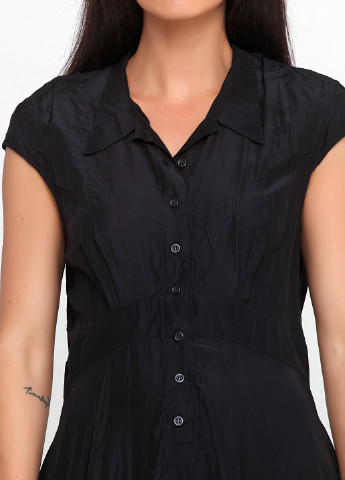 Черное кэжуал платье рубашка College Social однотонное