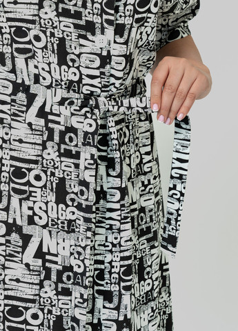 Комбинированное кэжуал платье а-силуэт A'll Posa с надписью