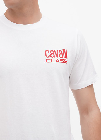 Белая футболка CAVALLI