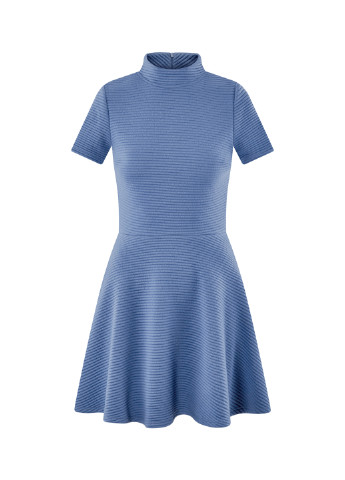 Светло-синее кэжуал платье Oodji однотонное