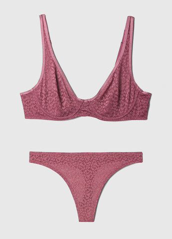 Темно-розовый демисезонный комплект (бюстгальтер, трусики) Gap