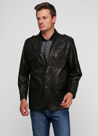 Черная демисезонная куртка замшевая Franco Rossetti