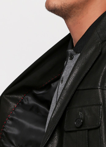 Чорна демісезонна куртка замшева Franco Rossetti