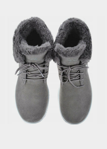 Зимние ботинки Skechers с логотипом, с мехом из натуральной замши