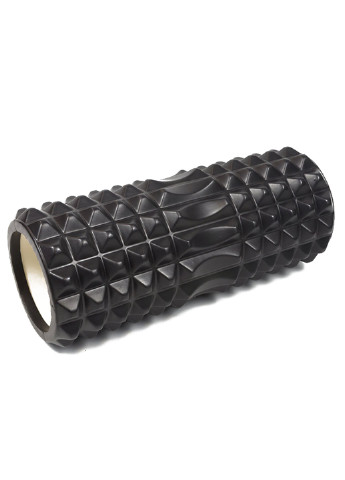 Массажный ролик Grid Roller v1.2 33 см черный (роллер, валик, цилиндр для йоги, пилатеса и массажа) EasyFit (237657514)