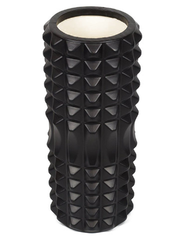 Масажний ролик Grid Roller v1.2 33 см чорний (ролер, валик, циліндр для йоги, пілатесу і масажу) EasyFit (237657514)