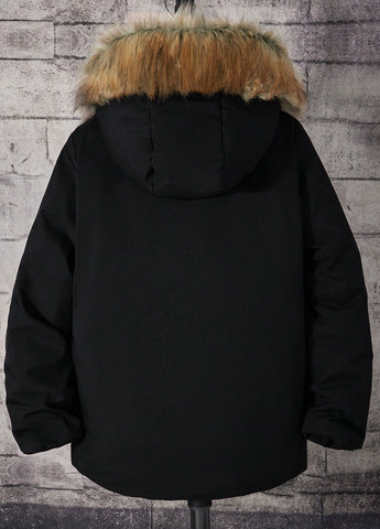 Чорна зимня куртка SHEIN