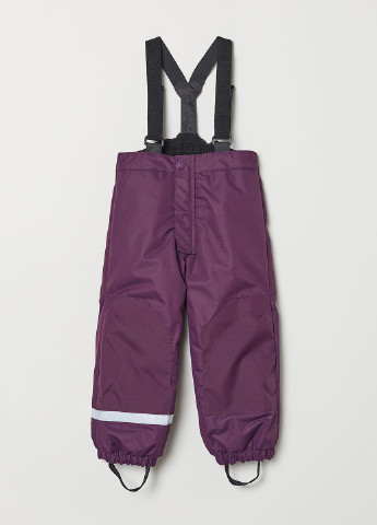 Лыжные брюки H&M однотонные фиолетовые
