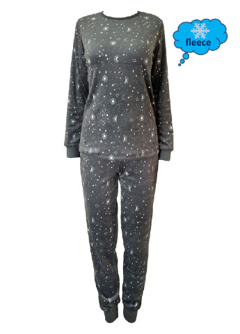 Серая зимняя пижама (лонгслив,брюки) C&A
