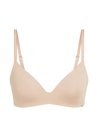 Бежевый бесшовный бюстгальтер Hunkemoller без косточек полиамид