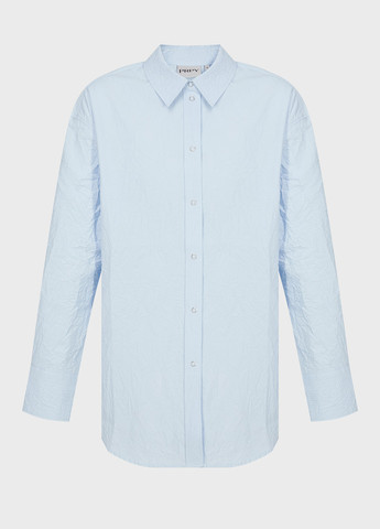 Голубой классическая, кэжуал рубашка однотонная PRPY