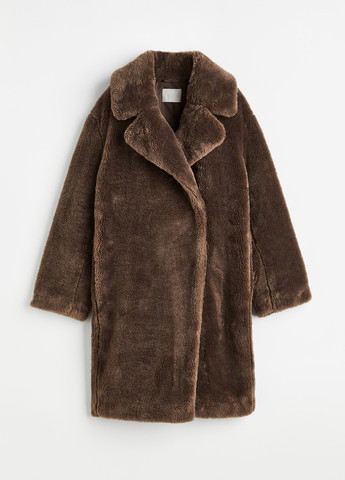 Серо-коричневое демисезонное Пальто оверсайз H&M