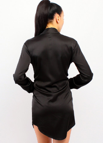 Чорна домашній сукня сукня-сорочка Ghazel однотонна