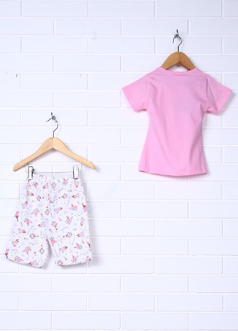 Розовая всесезон пижама (футболка, шорты) Okyanus Baby