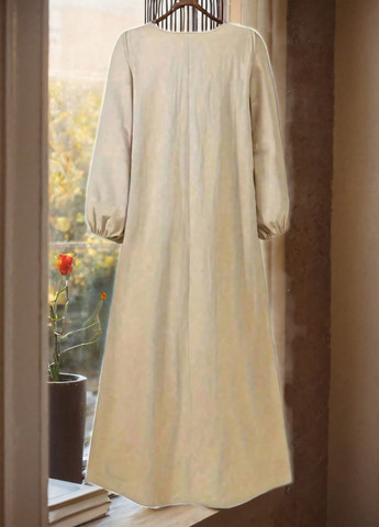 Світло-бежева кежуал сукня а-силует SHEIN однотонна