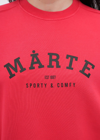 Червоний світшот EQUILIBRI напис без декору (341745036)