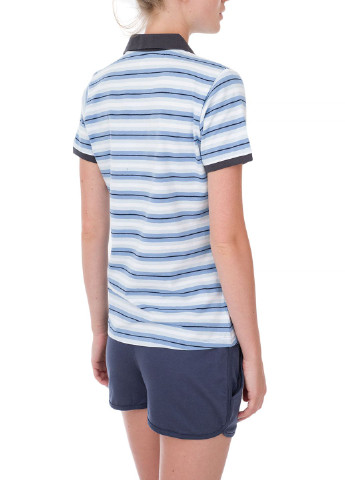 Синяя женская футболка-поло E-Bound