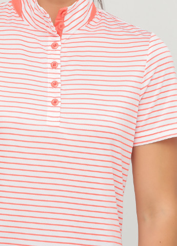 Коралловая женская футболка-поло Greg Norman в полоску