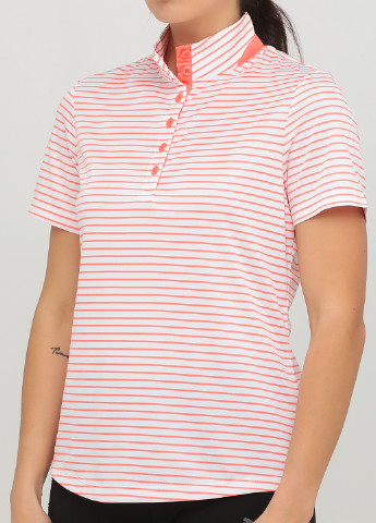 Коралловая женская футболка-поло Greg Norman в полоску