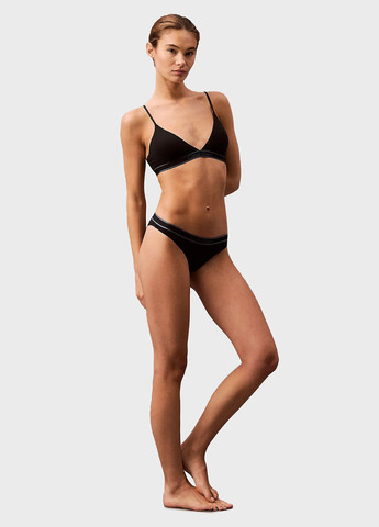 Чёрный триэнджел бюстгальтер Calvin Klein без косточек хлопок