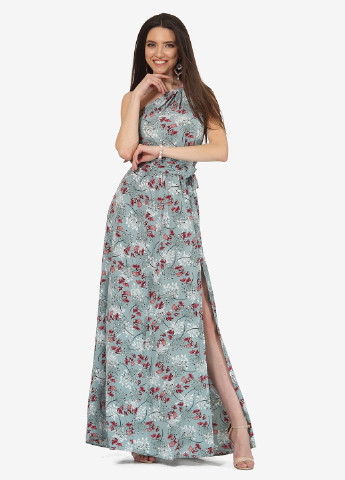 М'ятна кежуал сукня, сукня кльош Lila Kass з квітковим принтом