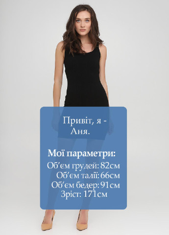 Чорна кежуал сукня сукня-майка Mango однотонна