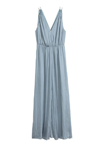 Блакитна коктейльна довге плаття H&M однотонна