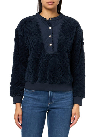 Темно-синий свитшот Tommy Hilfiger однотонный без декора (345570310)