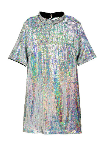 Срібна коктейльна плаття, сукня H&M однотонна