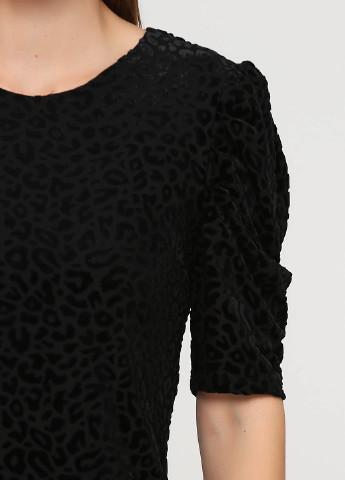 Черное кэжуал платье футляр C&A леопардовый