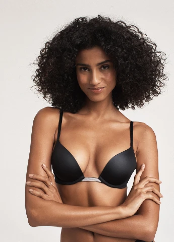 Чорний демісезонний комплект (бюстгальтер, трусики) Victoria's Secret
