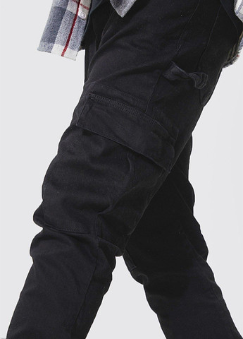 Черные демисезонные карго джинсы Boohoo