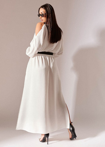 Білий кежуал сукня кльош LibeAmore однотонна