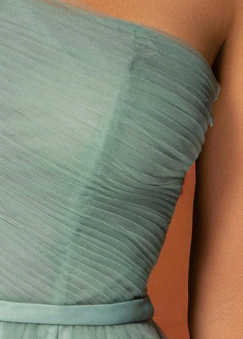 М'ятна святковий, вечірня сукня на одне плече SHEIN однотонна