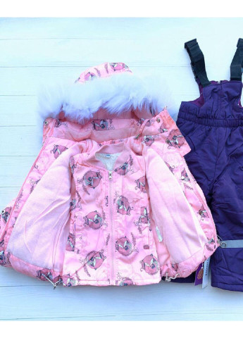 Рожевий зимній костюм 2-ка на дівчинку Модняшки