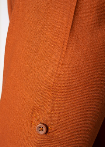 Терракотовая кэжуал, классическая рубашка однотонная Time of Style