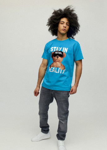 Світло-синя футболка чоловіча YAPPI