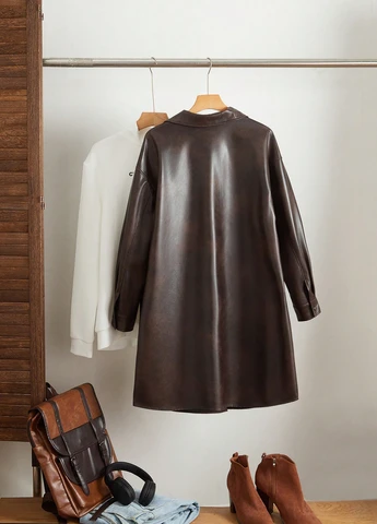 Коричнева демісезонна куртка SHEIN
