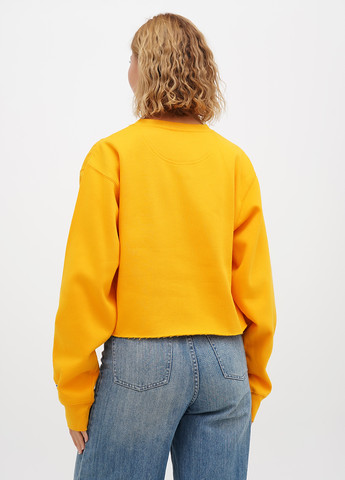 Гірчичний світшот Blue 84 напис без декору (307174776)