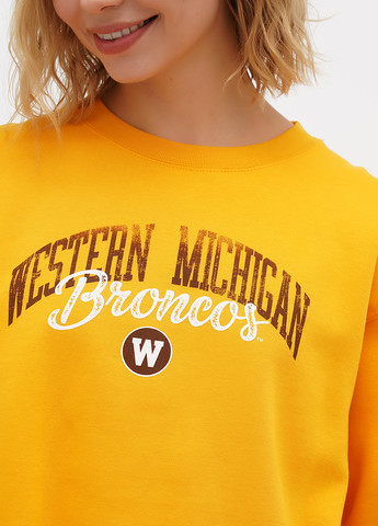 Гірчичний світшот Blue 84 напис без декору (307174776)