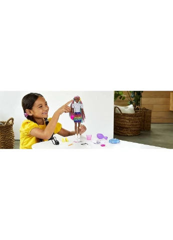 Кукла Barbie Leopard Rainbow Радужный леопард Брюнетка (GRN82) Mattel (255254461)