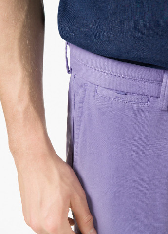 Лавандовые кэжуал демисезонные зауженные брюки Massimo Dutti